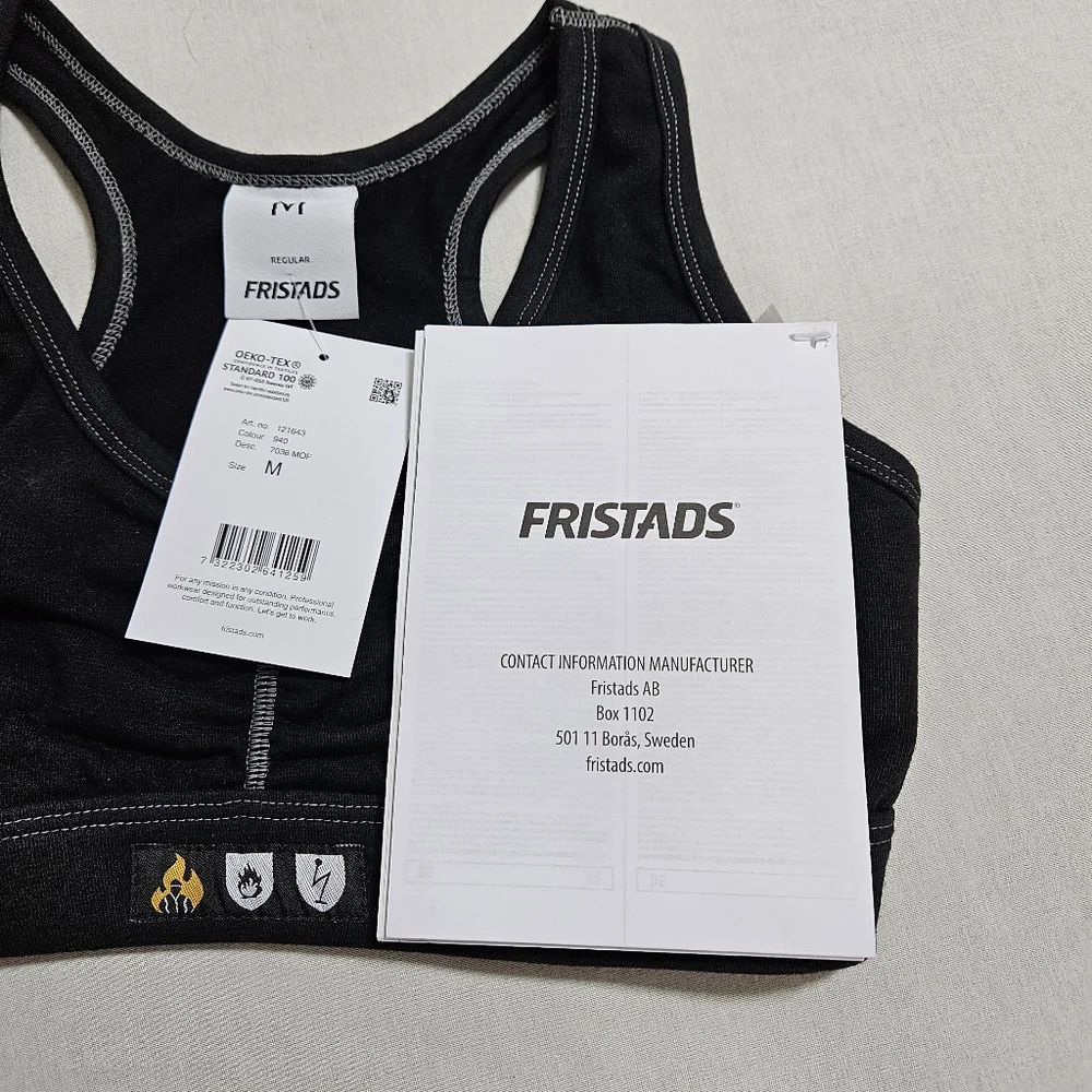 Fristads NWT Womens Flamestat Arc & Flame Retardant Bra 7036 MOF Sweden Black M